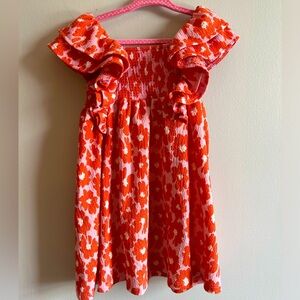 EUC Zara Toddler Orange Floral Dress
